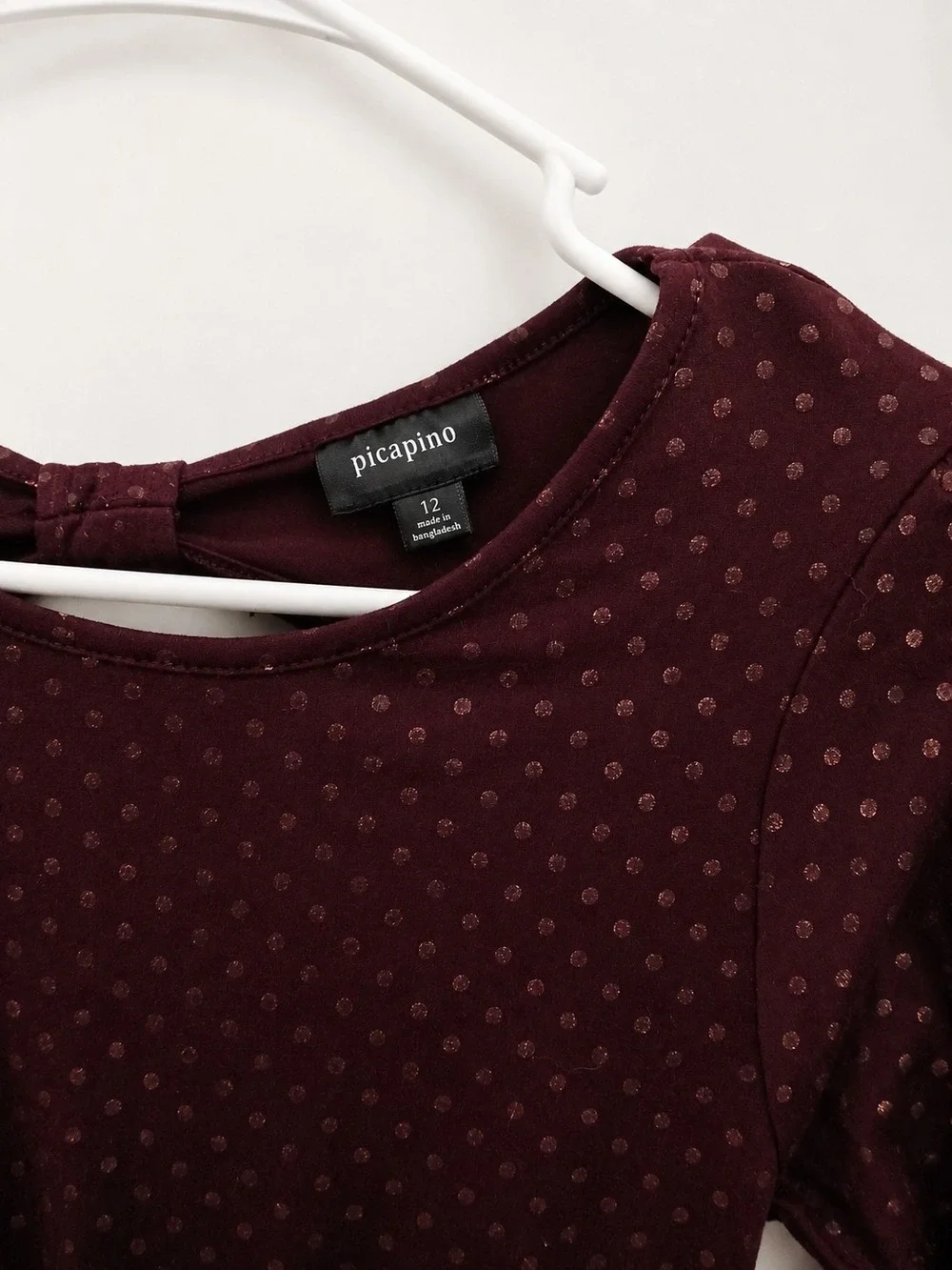 Picapino girls burgundy